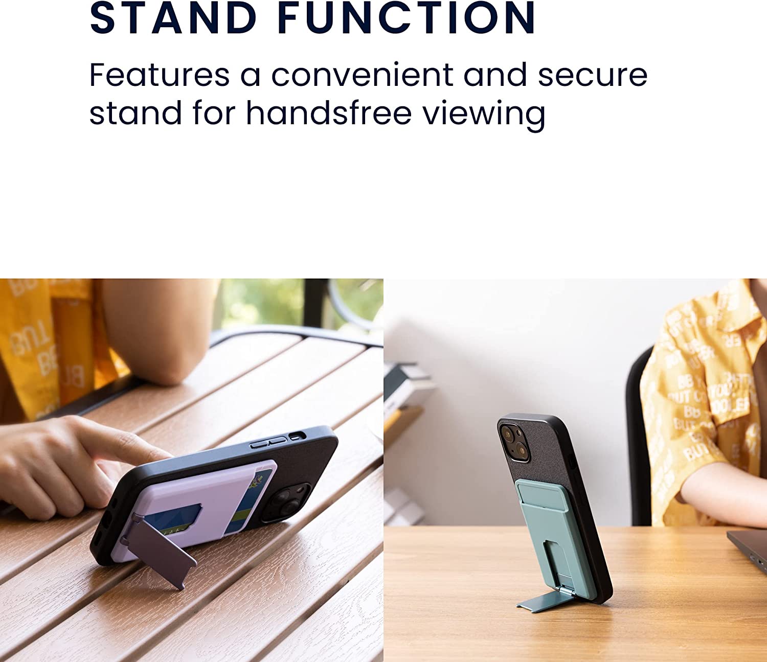 KW iPhone Μαγνητική Θήκη από Σιλικόνη για Πιστωτικές Κάρτες με Stand - Black - 58791.01