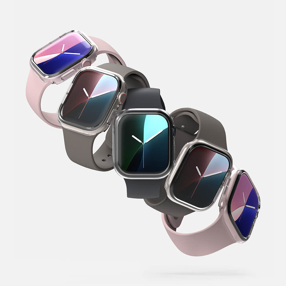 Ringke Θήκη Apple Watch 10/11 - 42mm Slim - 2 Τεμάχια - Διάφανη - Dark Gray / Διάφανη