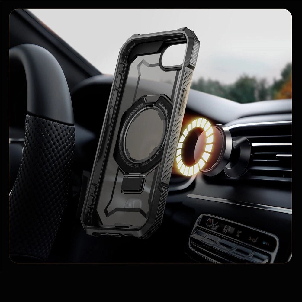 Supcase iPhone 16e UB Grip Mag Σκληρή Θήκη με MagSafe και Stand - Black