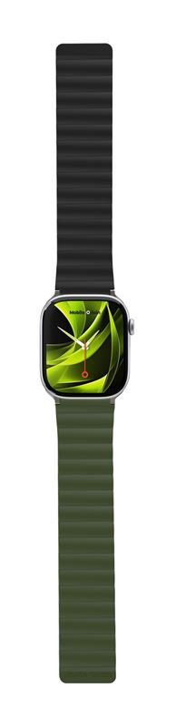 Mobile Origin Λουράκι Apple Watch 4/5/6/7/8/9/10/11 - SE (1/2/3) - Ultra (1/2/3) - 42/44/45/49mm Strap II Σιλικόνης - Green / Black
