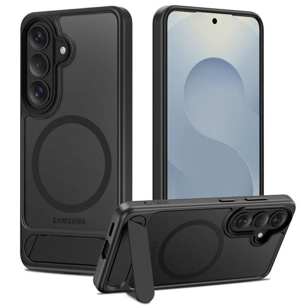 Tech - Protect Samsung Galaxy S26 Plus - Σκληρή Θήκη με Πλαίσιο Σιλικόνης και Σταντ - Magrack MagSafe - Matte Black