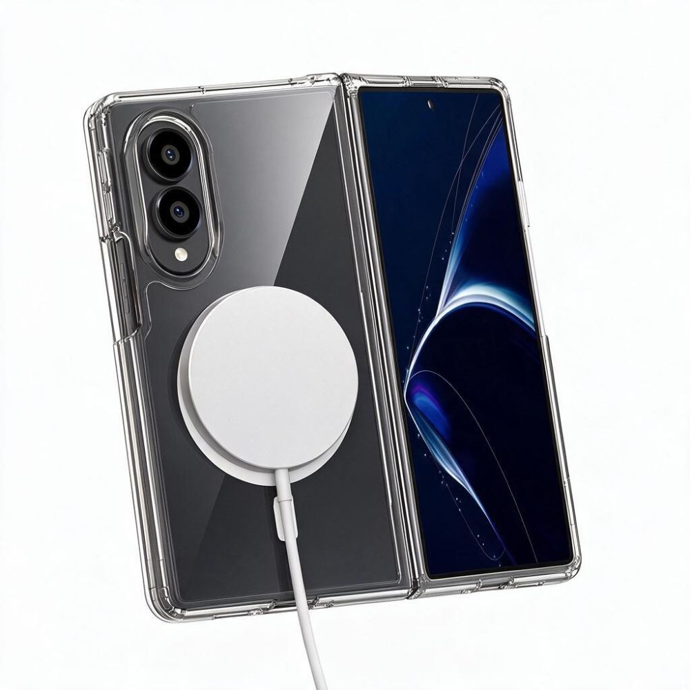 Tech-Protect Samsung Galaxy Z Fold8 - Σκληρή Θήκη με Πλαίσιο Σιλικόνης - Flexair Hybrid MagSafe- Clear