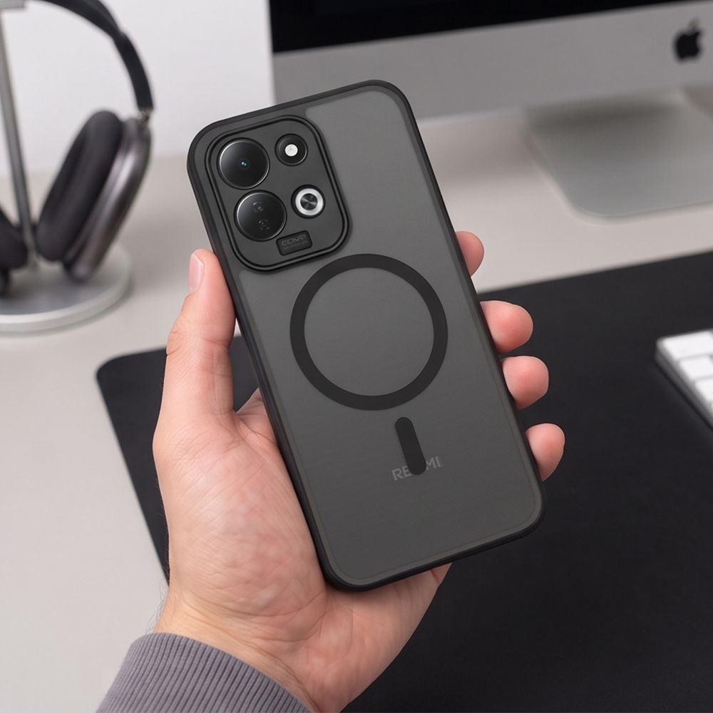 Tech-Protect Xiaomi Redmi 17 4G / 5G - Σκληρή Θήκη με Πλαίσιο Σιλικόνης και MagSafe - MagMat MagSafe - Matte Black