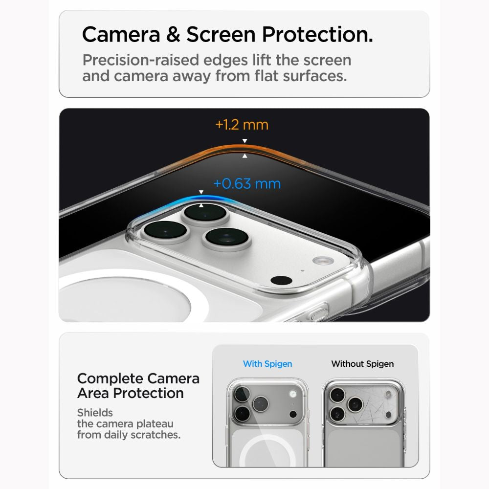 Spigen iPhone 18 Pro Max / iPhone 17 Pro Max - Θήκη Σιλικόνης με MagSafe - Liquid Crystal Mag - Clear / White