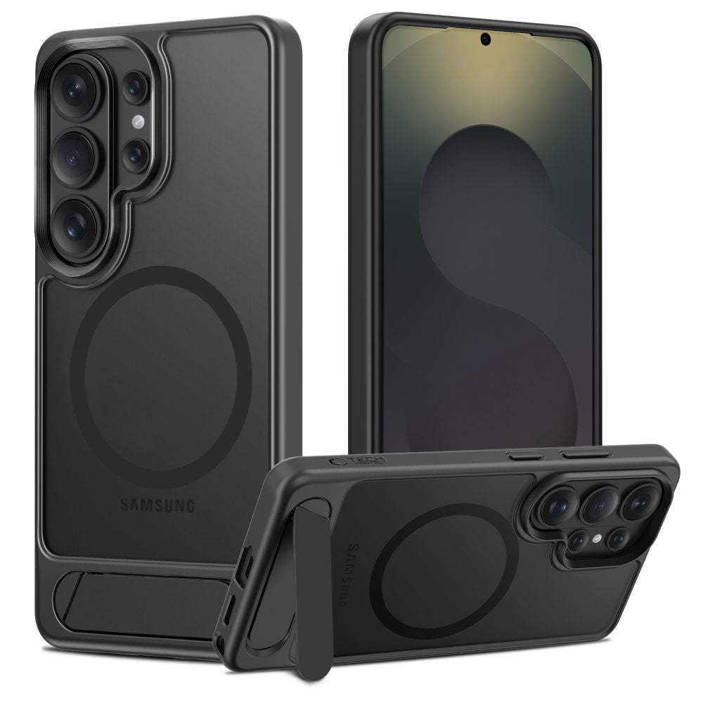 Tech - Protect Samsung Galaxy S26 Ultra - Σκληρή Θήκη με Πλαίσιο Σιλικόνης και Σταντ - Magrack MagSafe - Matte Black