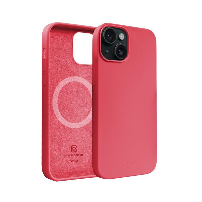 Crong iPhone 15 Plus Color Cover Magnetic - Θήκη Σιλικόνης με MagSafe - Pink