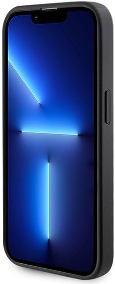 Guess iPhone 15 Pro Max Saffiano MagSafe Σκληρή Θήκη με Πλαίσιο Σιλικόνης και MagSafe - Black - GUHMP15XPSAHMCK