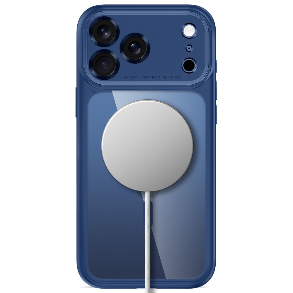 Tech-Protect iPhone 18 Pro / iPhone 17 Pro - Σκληρή Θήκη MagSafe με Πλαίσιο Σιλικόνης - MagPeak CC - Deep Blue / Clear