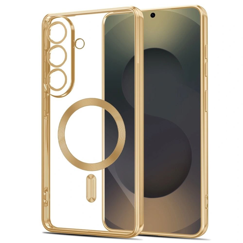 Tech - Protect Samsung Galaxy S26 Plus - Θήκη Σιλικόνης TPU με MagSafe - MagFlex - Clear / Shiny Gold