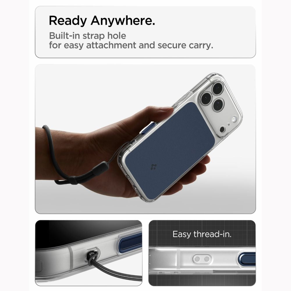 Spigen iPhone 18 Pro / iPhone 17 Pro - Σκληρή Θήκη με Πλαίσιο Σιλικόνης και MagSafe - Ultra Hybrid T Mag - Matte Blue