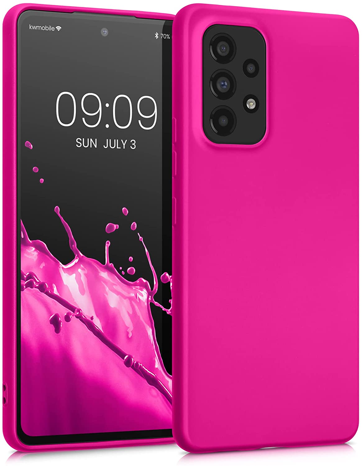 KW Samsung Galaxy A53 5G Θήκη Σιλικόνης TPU - Metallic Pink - 57958.65