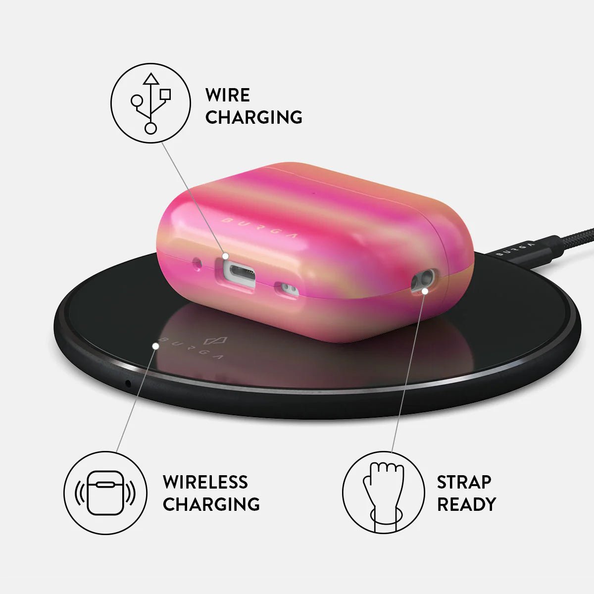 Burga AirPods Pro 2 Σκληρή Θήκη - SPF 100