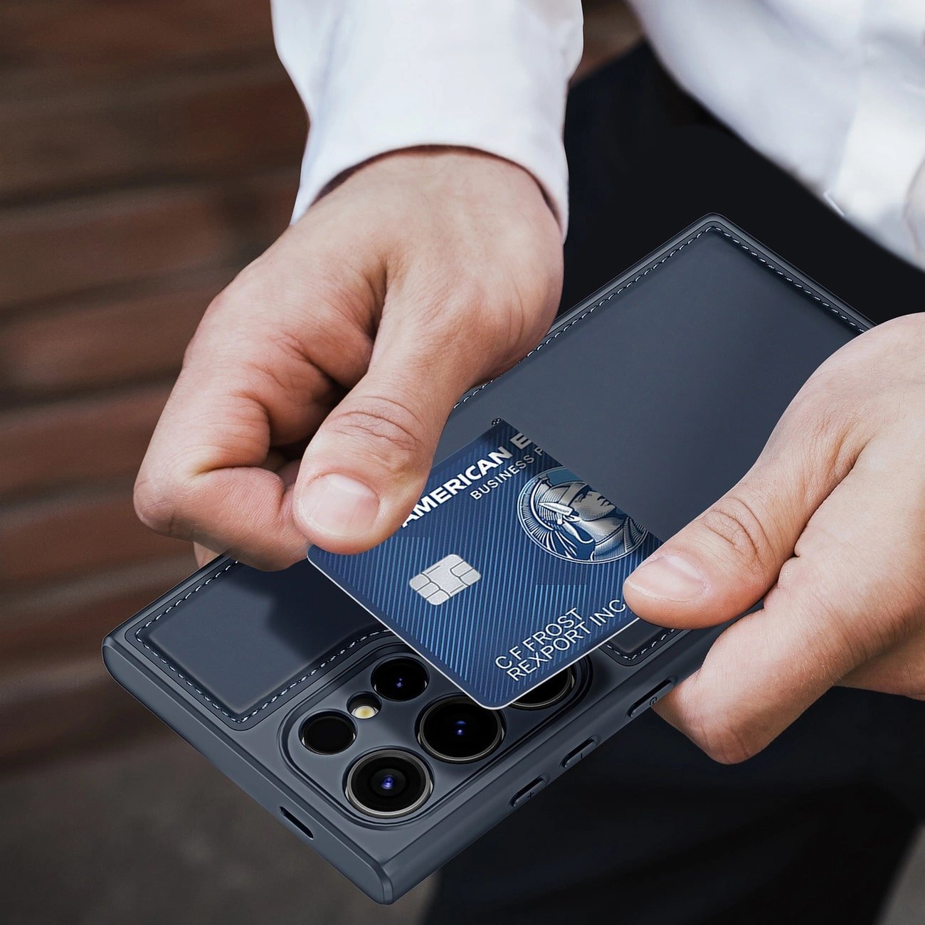 Dux Ducis Samsung Galaxy S24 Ultra Rafi II Mag Anti - RFID Θήκη με Υποδοχή για Κάρτες / Stand και MagSafe - Blue