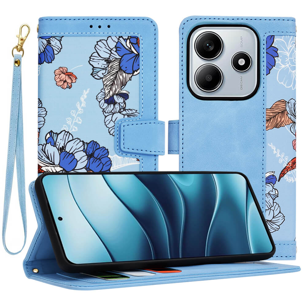 Techsuit Xiaomi Redmi Note 14 5G - FlipCraft - Θήκη Πορτοφόλι από Δερματίνη - Vibrant Blue