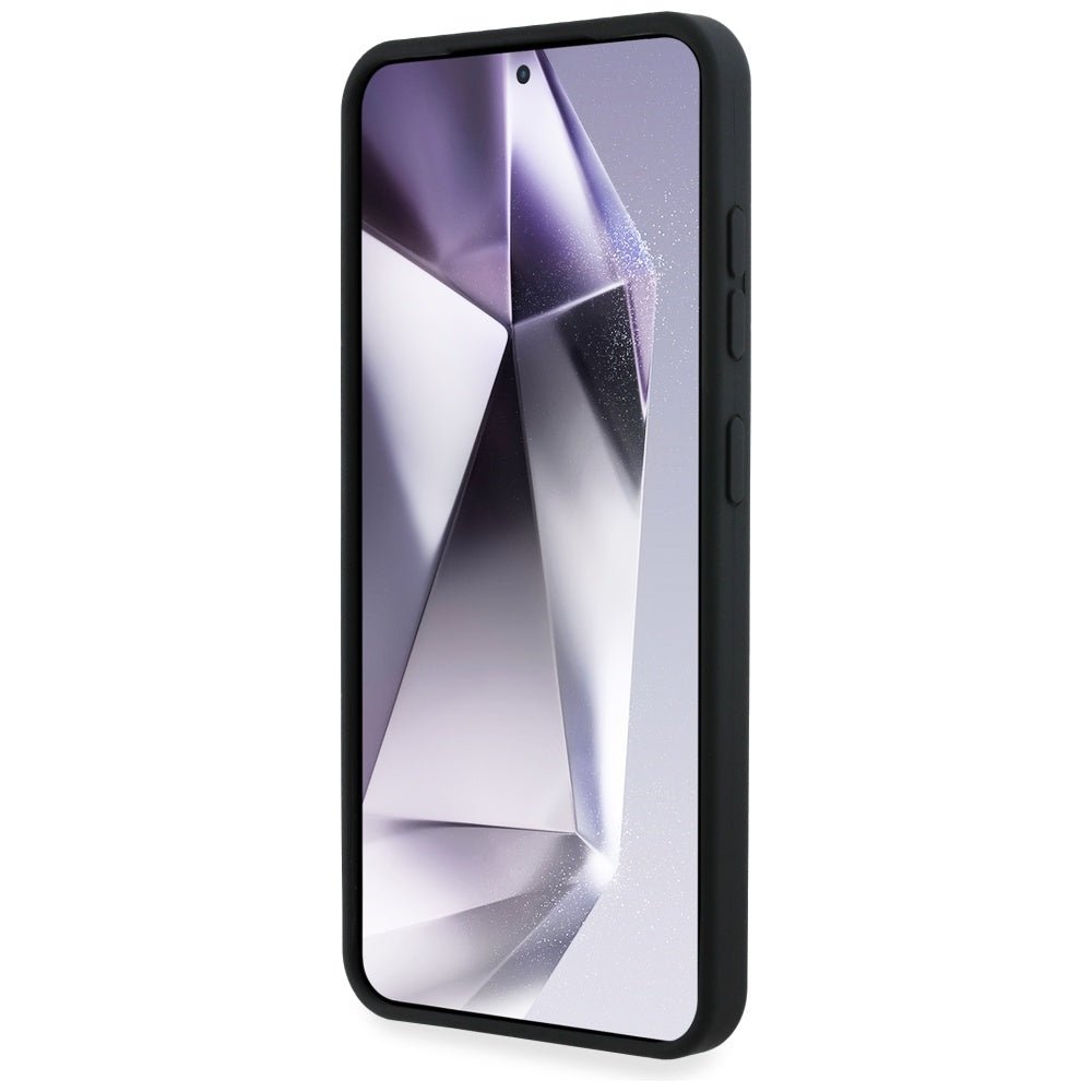 Karl Lagerfeld Samsung Galaxy S25 Plus - Silicone Double Heads and Circle - Σκληρή Θήκη Σιλικόνης με MagSafe - Black - KLHMS25MSKCHTCK