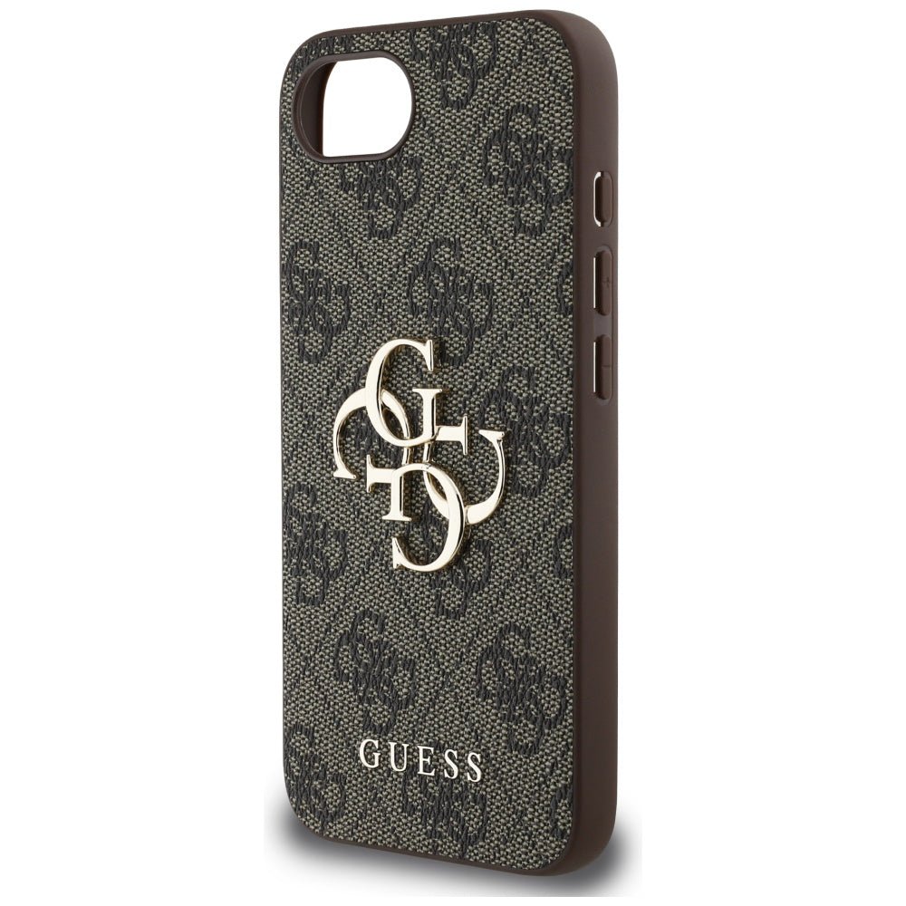 Guess iPhone 16e - 4G Big Logo - Θήκη με Επένδυση Συνθετικού Δέρματος - Brown - GUHCPSE44GMGBR