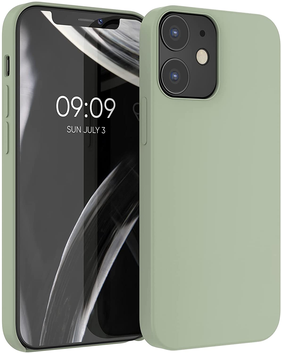 KW iPhone 12 / iPhone 12 Pro Θήκη Σιλικόνης Rubber TPU - Grey Green - 52641.172