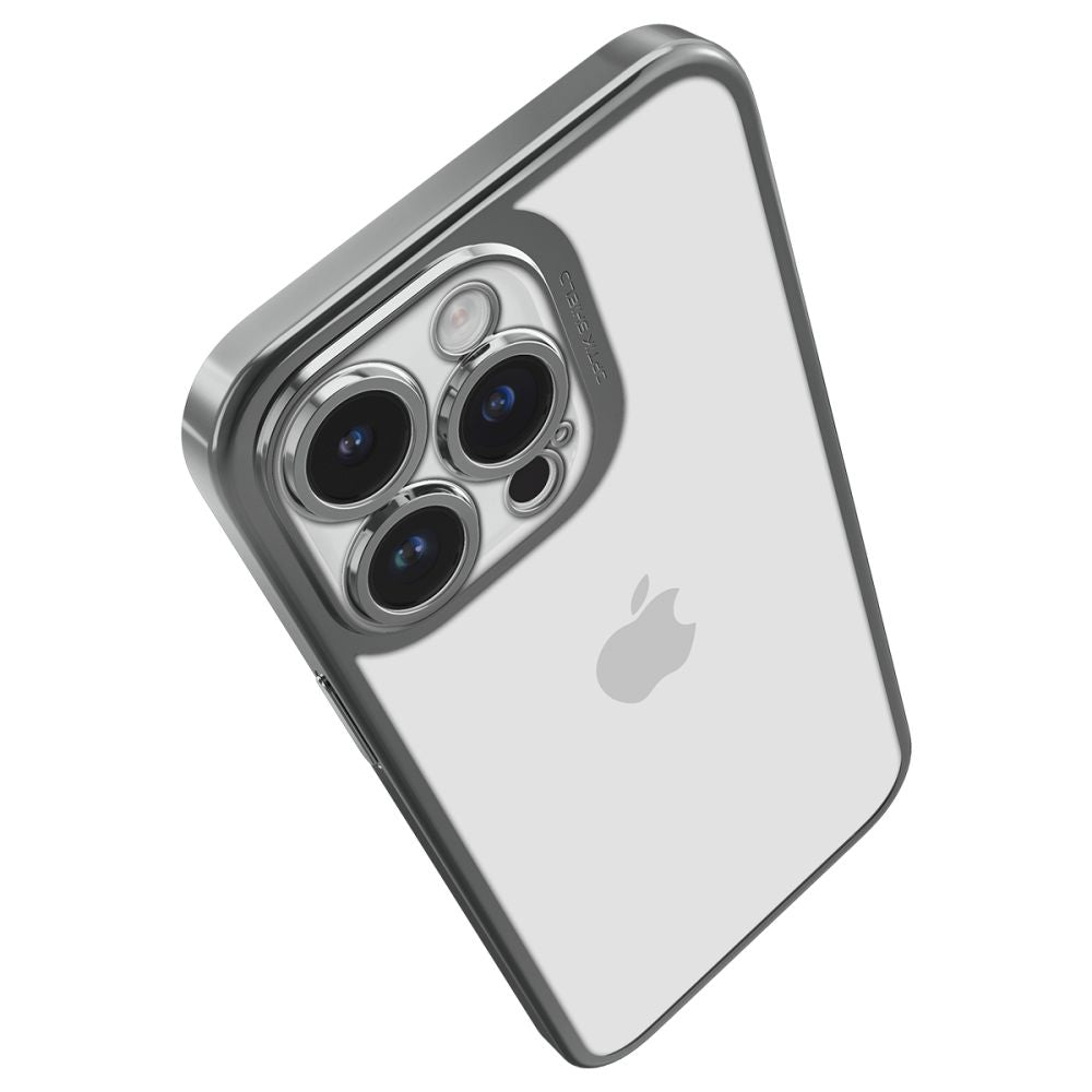 Spigen iPhone 14 Pro Optik Crystal Θήκη Σιλικόνης - Chrome Grey
