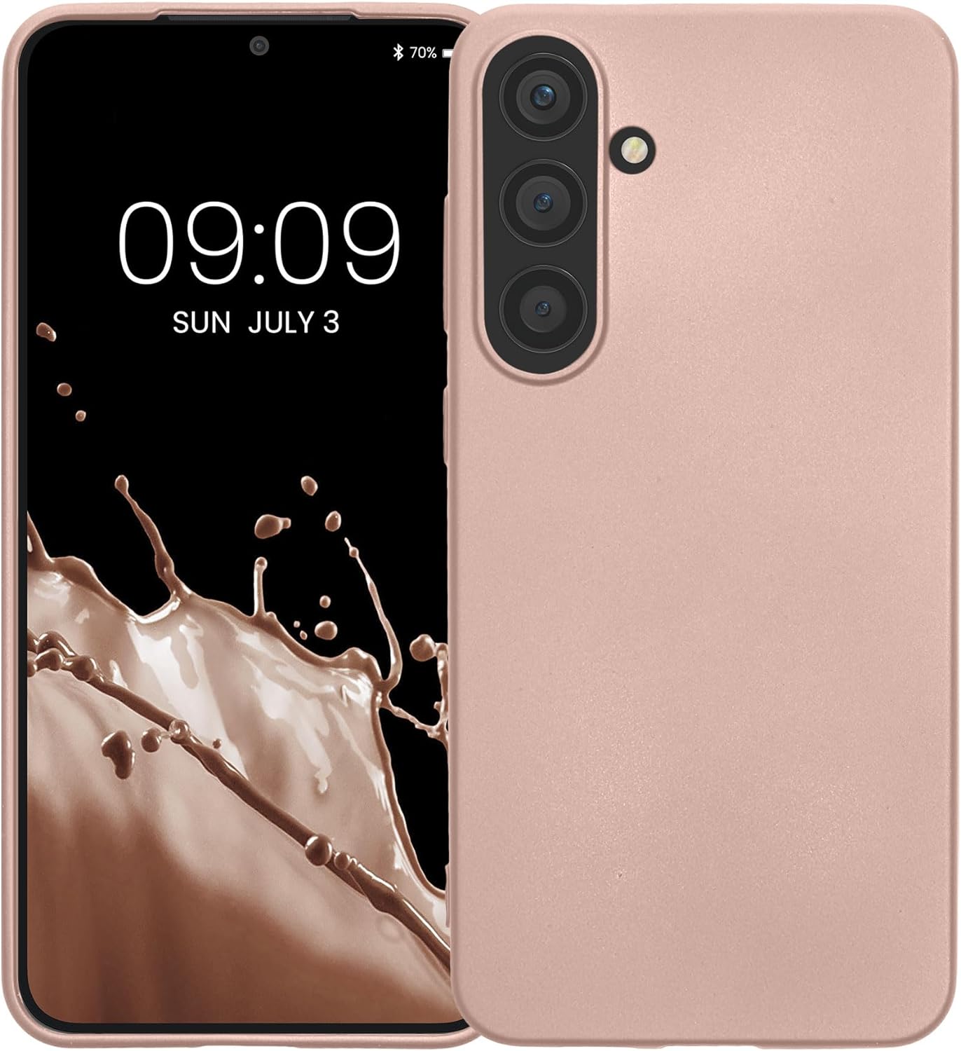 KW Samsung Galaxy S24 Θήκη Σιλικόνης TPU - Metallic Rose Gold