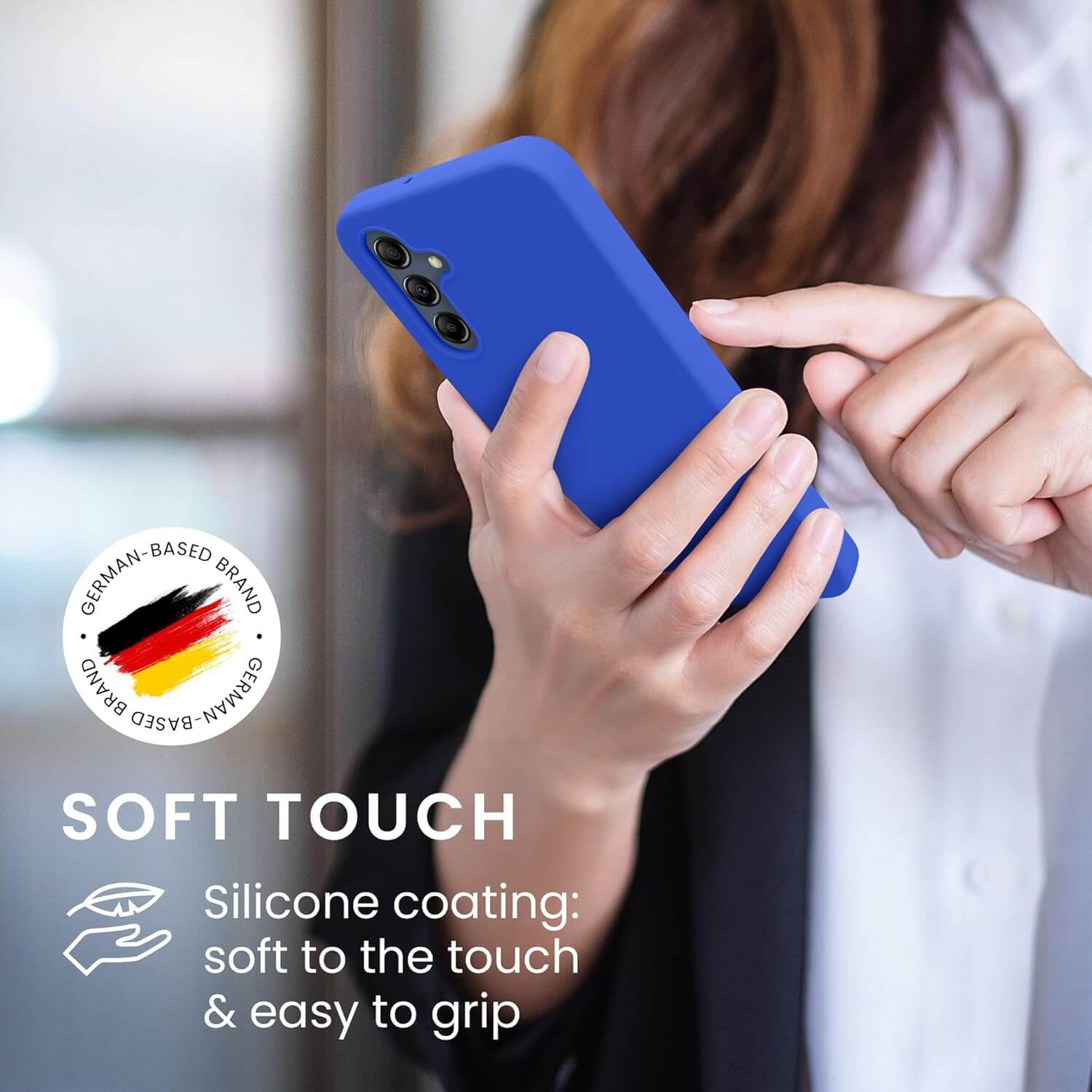 KW Samsung Galaxy A16 4G / A16 5G Θήκη Σιλικόνης Rubberized TPU - Baltic Blue