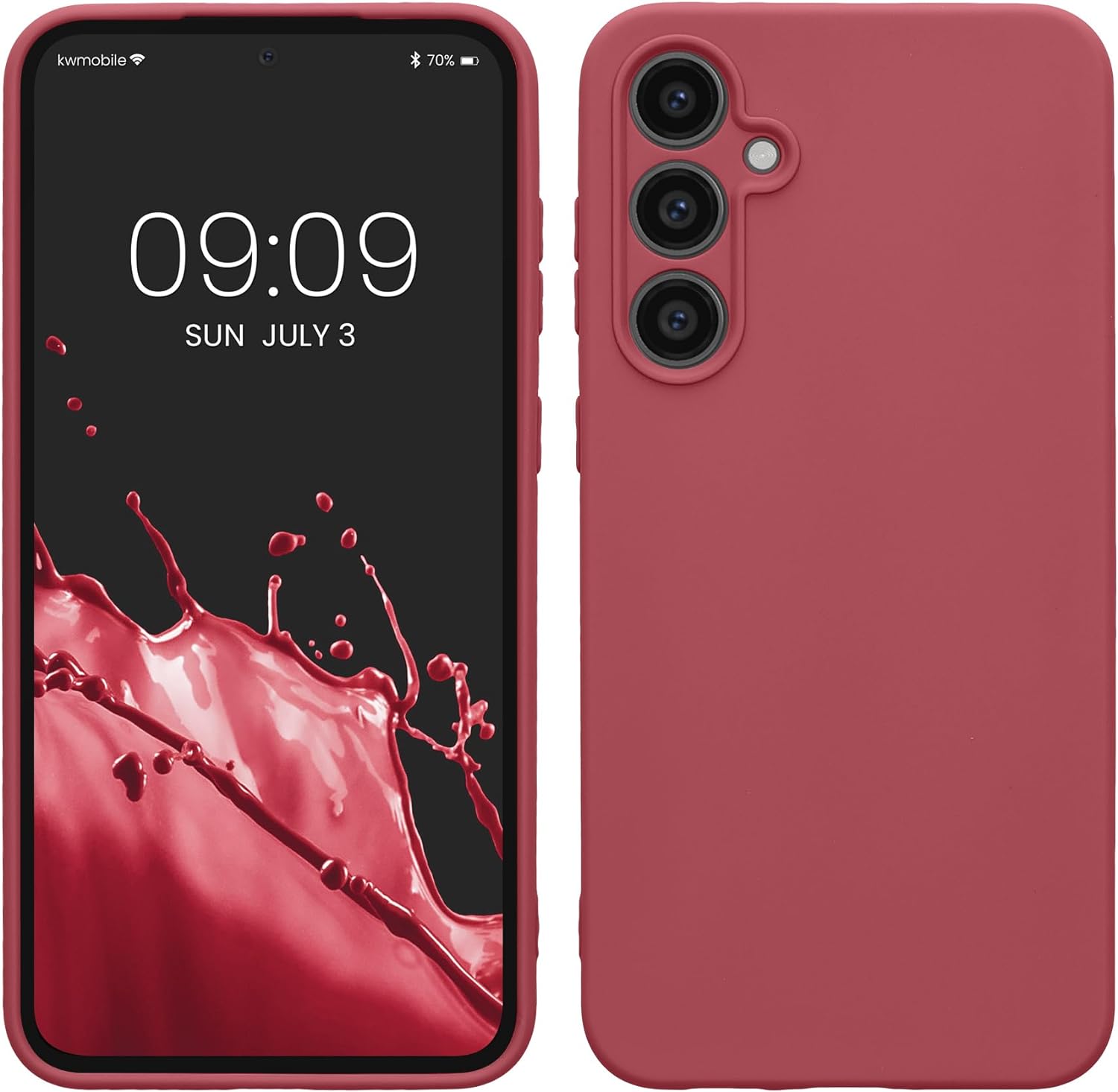 KW Samsung Galaxy S23 FE Θήκη Σιλικόνης TPU - Dark Rose - KWM000021LO006C