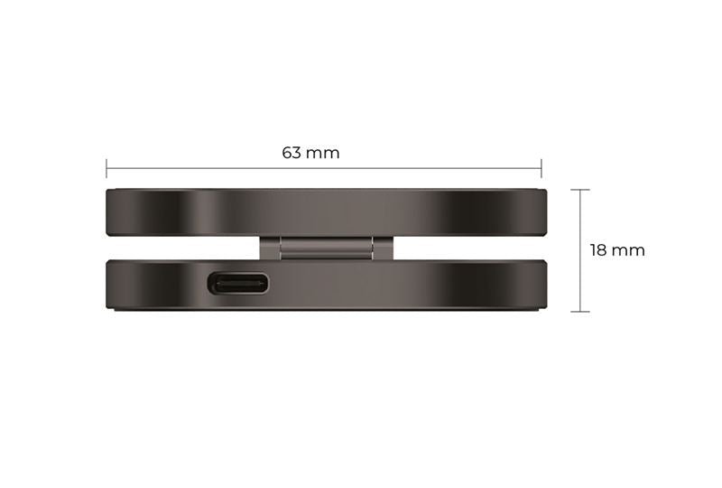 Mobile Origin TravelCharge PRO 3in1 Φορητός Ασύρματος Μαγνητικός Φορτιστής MagSafe - Grey