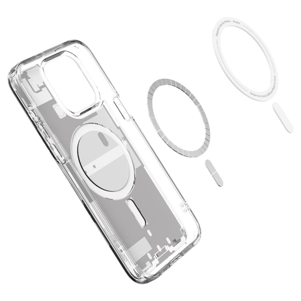 Spigen iPhone 15 Pro Ultra Hybrid Mag Σκληρή Θήκη με Πλαίσιο Σιλικόνης Και MagSafe - Zero One White