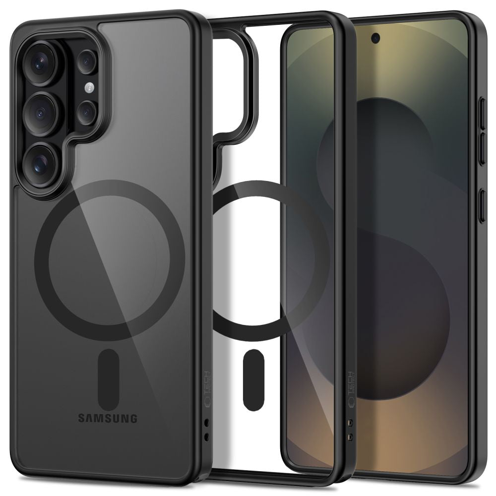 Tech - Protect Samsung Galaxy S26 Ultra - Σκληρή Θήκη με Πλαίσιο Σιλικόνης και MagSafe - MagMat MagSafe - Clear / Black