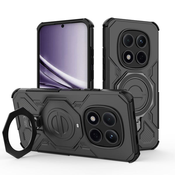 Tech - Protect Xiaomi Redmi Note 15 Pro 5G - Σκληρή Θήκη με Πλαίσιο Σιλικόνης MagSafe και Stand - Tacticstand MagSafe - Matte Black
