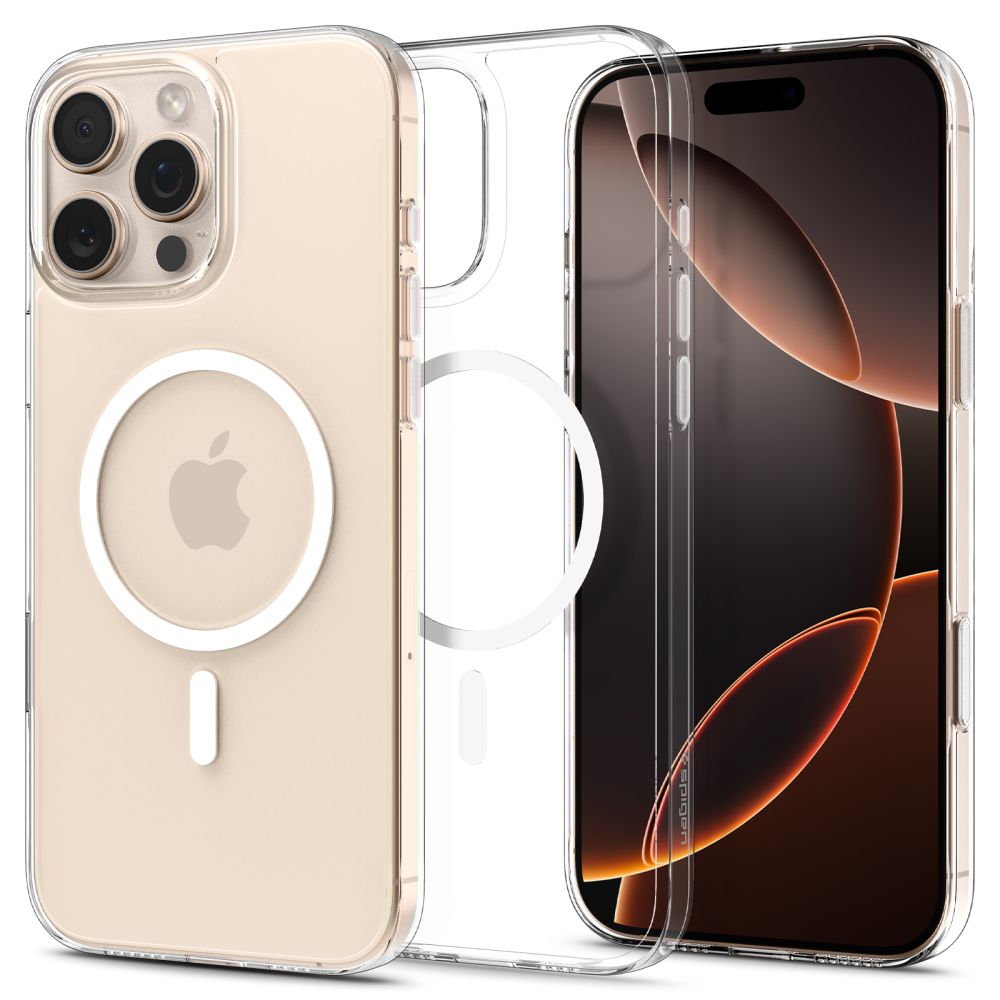 Spigen iPhone 16 Pro Max - Hard Case with MagSafe - Thin Fit T Mag - Clear / White