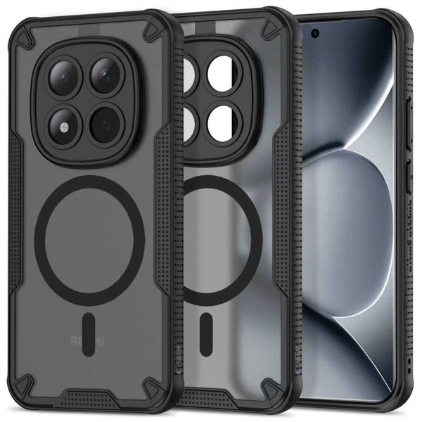 Tech - Protect Xiaomi Redmi Note 15 Pro+ 5G / Poco M8 Pro - Σκληρή Θήκη με Πλαίσιο Σιλικόνης - Rugged Shield MagSafe - Matte Black