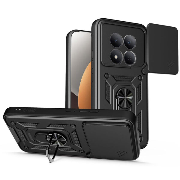Tech - Protect Xiaomi Redmi Note 15 Pro 5G - Σκληρή Θήκη με Πλαίσιο Σιλικόνης και Δαχτυλίδι Συγκράτησης - Camshield Pro - Matte Black
