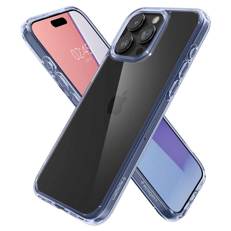 Spigen iPhone 15 Pro Ultra Hybrid Σκληρή Θήκη με Πλαίσιο Σιλικόνης - Sky Crystal