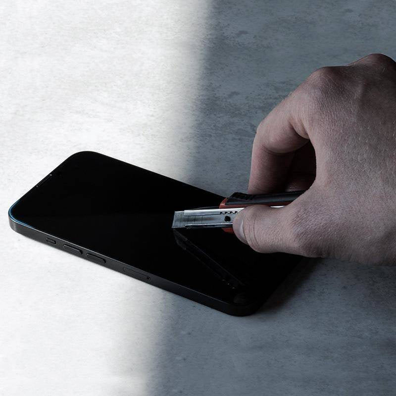 Crong iPhone 16e / iPhone 14 / iPhone 13 / iPhone 13 Pro - Nano Glass Full Screen Εύκαμπτο Αντιχαρακτικό Γυαλί Οθόνης 9H - Black