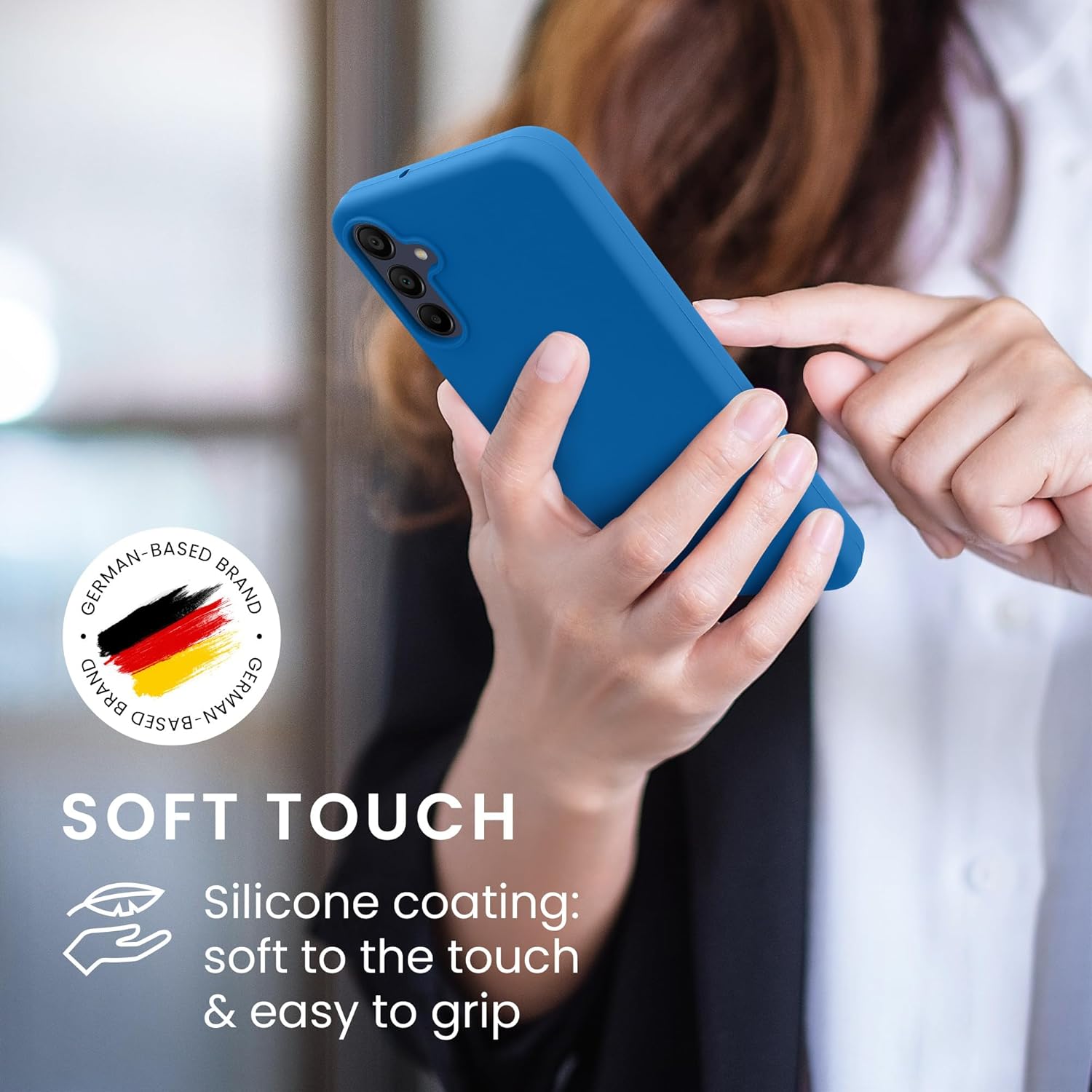KW Samsung Galaxy A15 4G / A15 5G Θήκη Σιλικόνης Rubberized TPU - Blue Reef