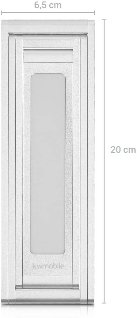 KW LED Folding Desk Lamp Επαναφορτιζόμενο Αναδιπλούμενο Μεταλλικό Φωτιστικό με καλώδιο Micro USB - Silver - 40590.35