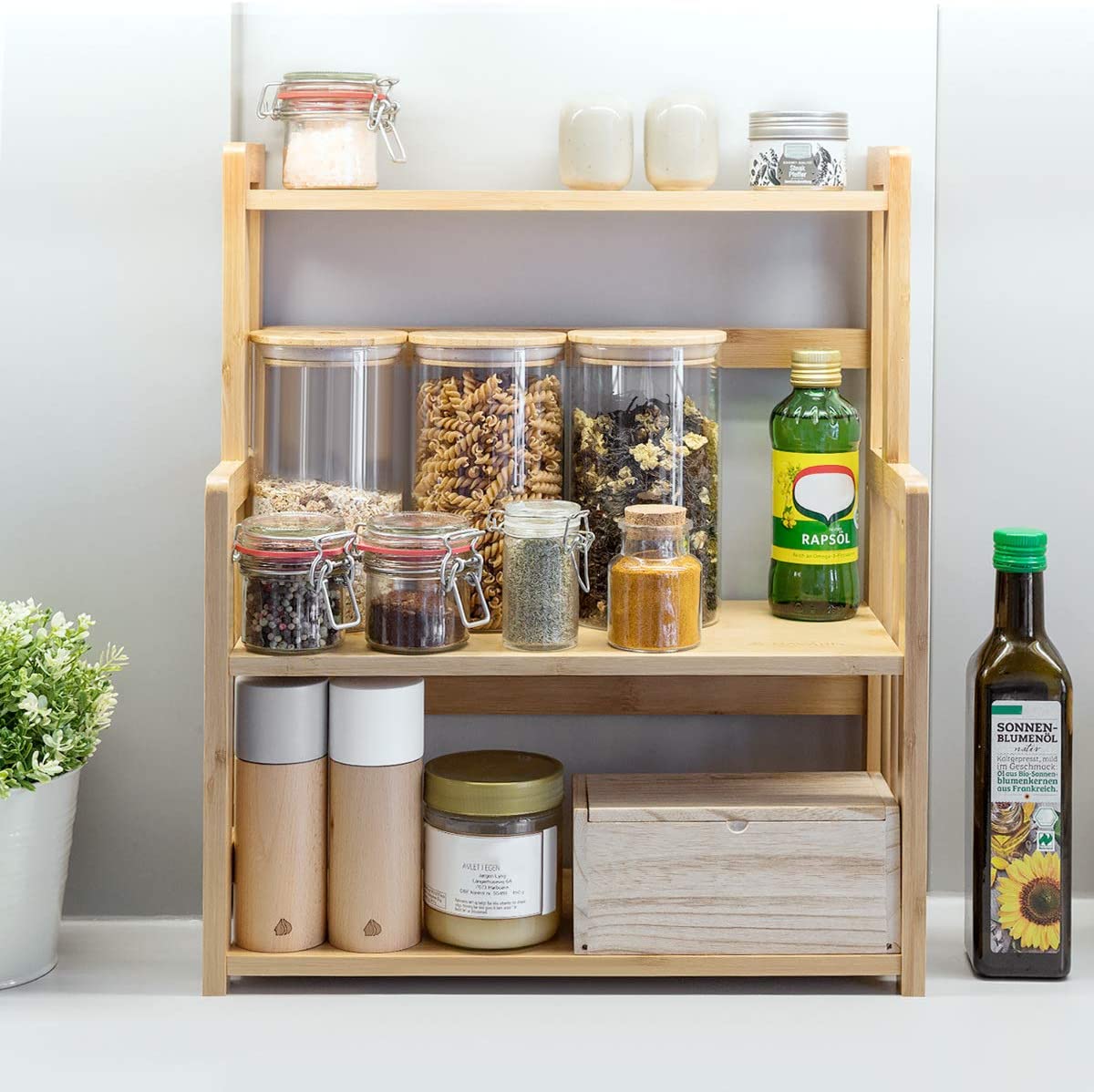 Navaris Bamboo Spice Rack Ξύλινο Ράφι Καρυκευμάτων από Μπαμπού - 50823.01