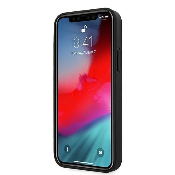 US Polo iPhone 12 / iPhone 12 Pro Embroidery Collection Θήκη με Επένδυση Συνθετικού Δέρματος - Black - USHCP12MPUGFLBK