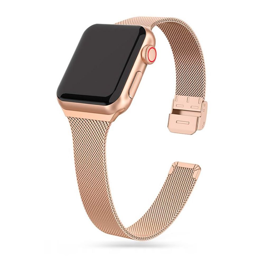 Tech - Protect Λουράκι Apple Watch 4/5/6/7/8/9/10/11 - SE (1/2/3) - 40/41/42mm MilaneseBand από Ανοξείδωτο Ατσάλι - Blush Gold