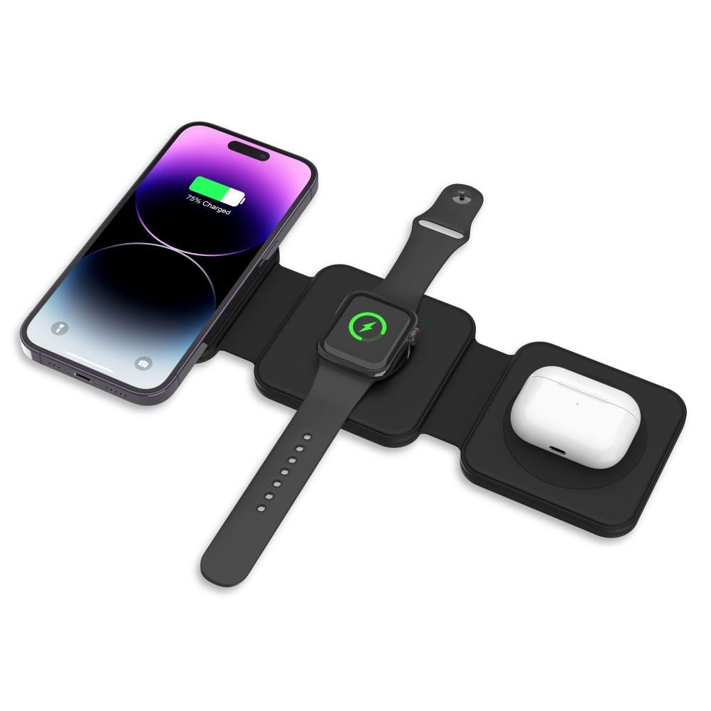 Tech - Protect QI15W - A24 3in1 Ασύρματος Μαγνητικός Φορτιστής MagSafe - Black