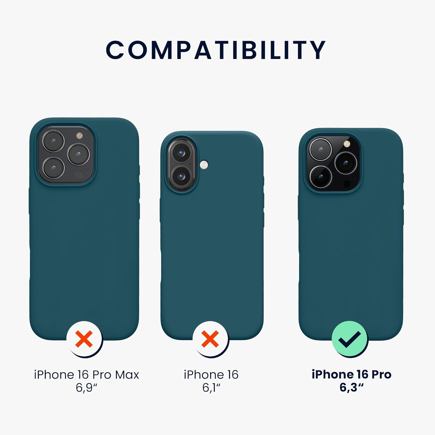 KW iPhone 16 Pro Θήκη Σιλικόνης Rubberized TPU - Petrol Matte