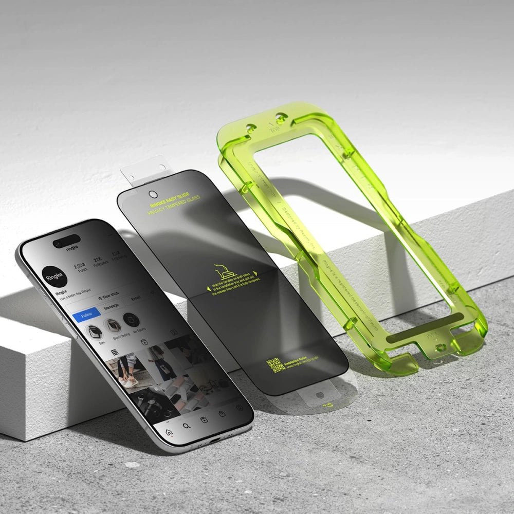 Ringke iPhone Air - Easy Slide - Αντιχαρακτικό Γυαλί Οθόνης - 2 Τεμάχια - Privacy