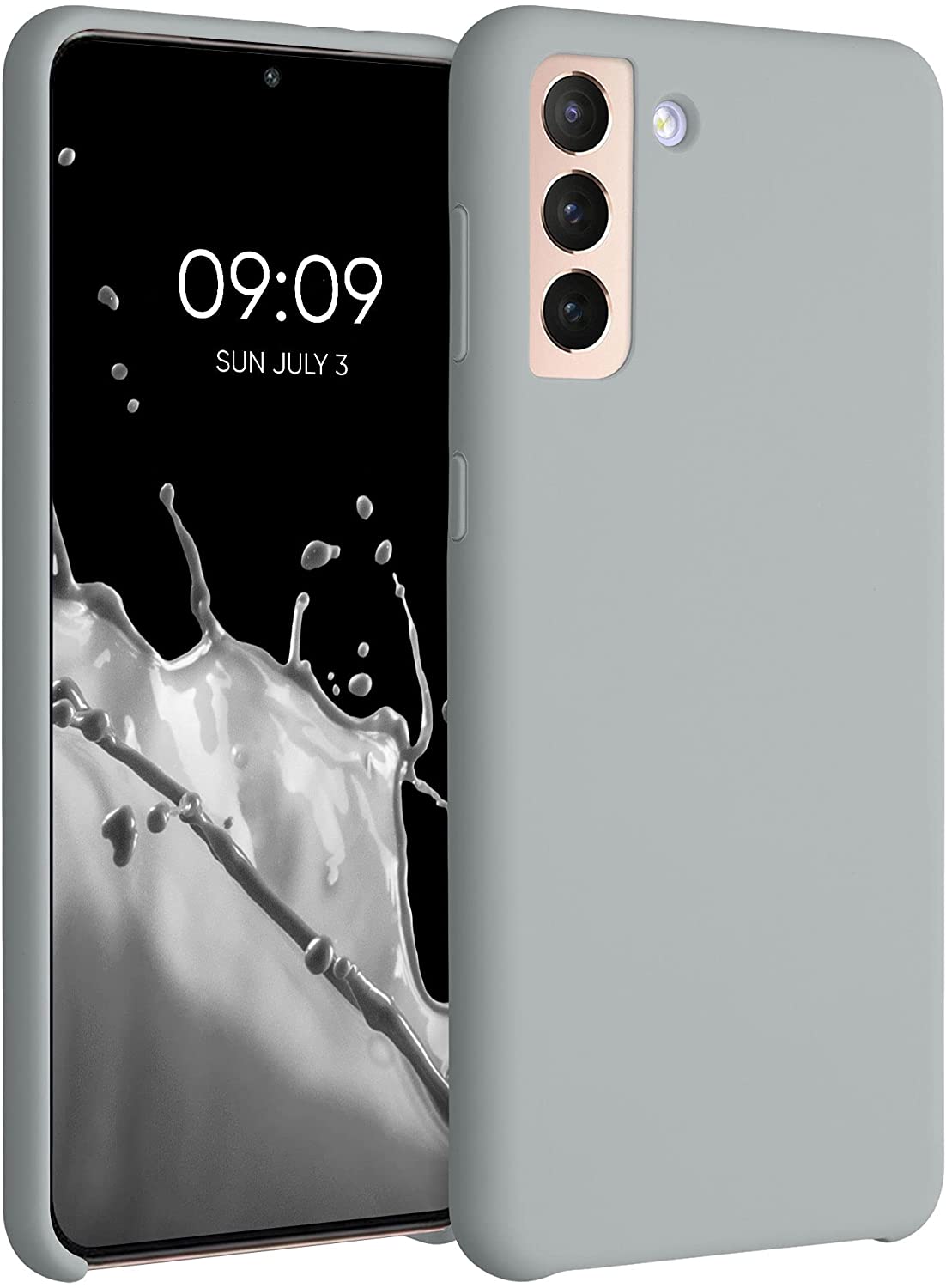 KW Samsung Galaxy S21 Plus Θήκη Σιλικόνης Rubber TPU - Light Grey Matte - 54066.70