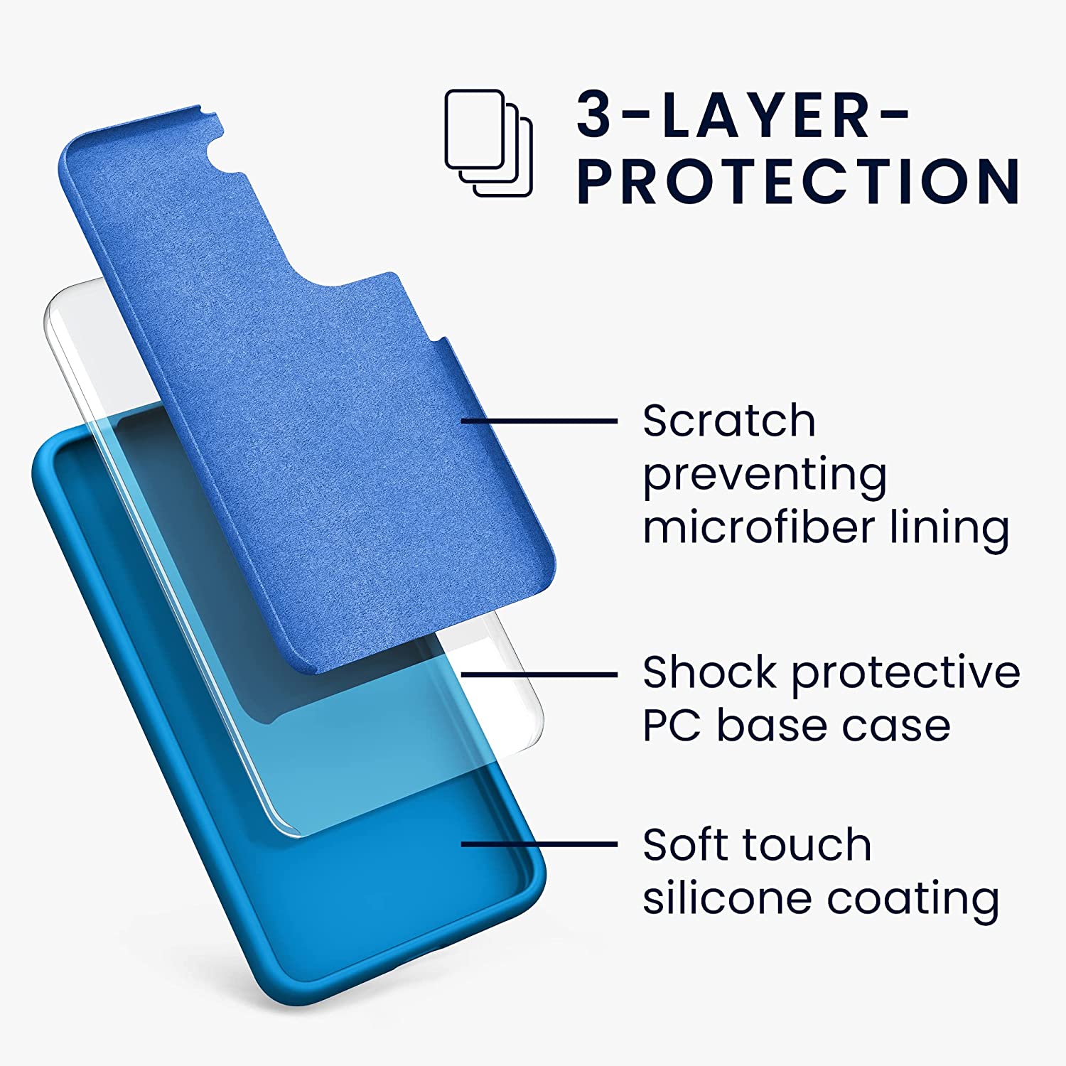 KW Samsung Galaxy S22 Θήκη Σιλικόνης Rubberized TPU - Blue Reef - 56756.228