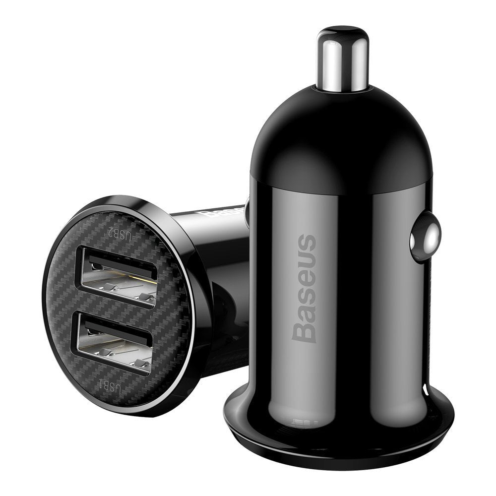 Baseus Grain Pro Car Charger - Φορτιστής Αυτοκινήτου 4.8A 2xUSB Ports - Black - CCALLP - 01