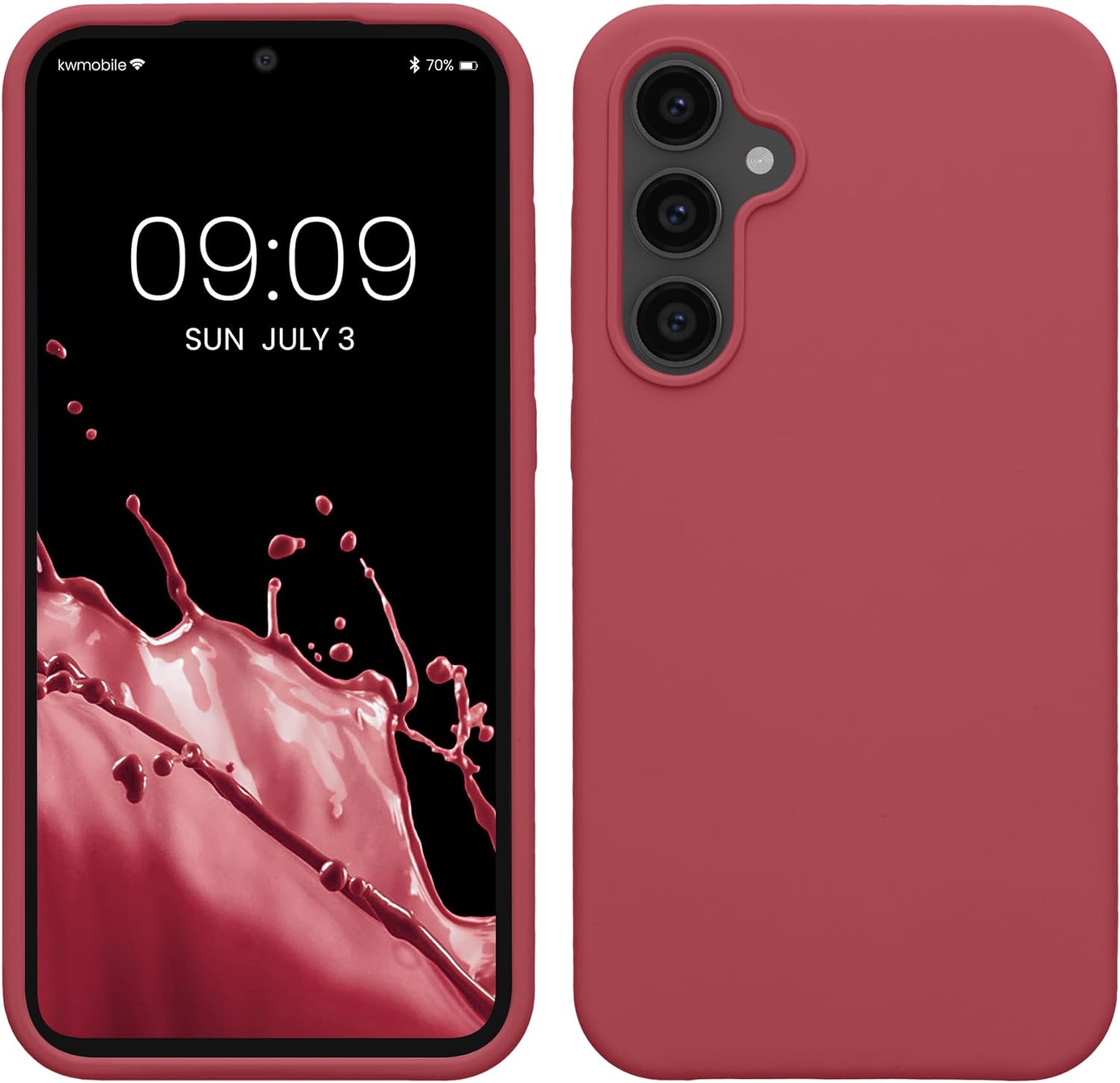 KW Samsung Galaxy S23 FE Θήκη Σιλικόνης Rubberized TPU - Dark Rose