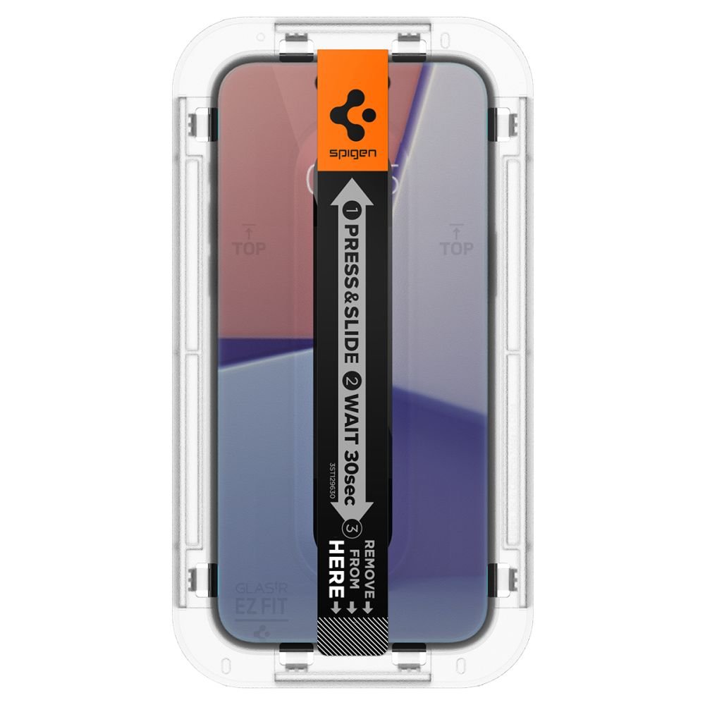 Spigen iPhone 15 Pro Glas.TR Privacy EZ Fit 2.5D 9H Αντιχαρακτικό Γυαλί Οθόνης - Clear / Black - AGL07120