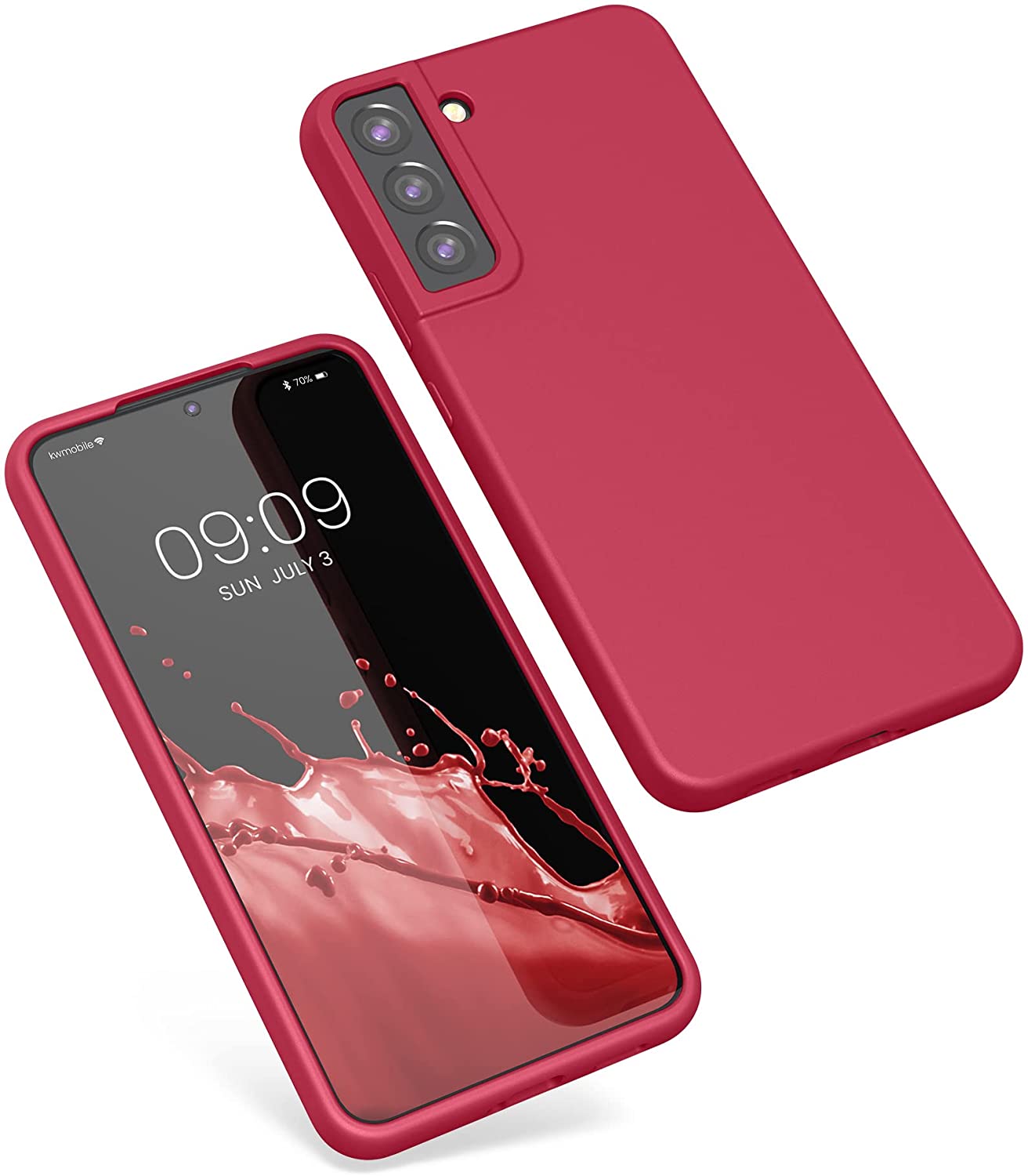 KW Samsung Galaxy S22 Plus Θήκη Σιλικόνης Rubberized TPU - Sweet Cherry - 56761.229