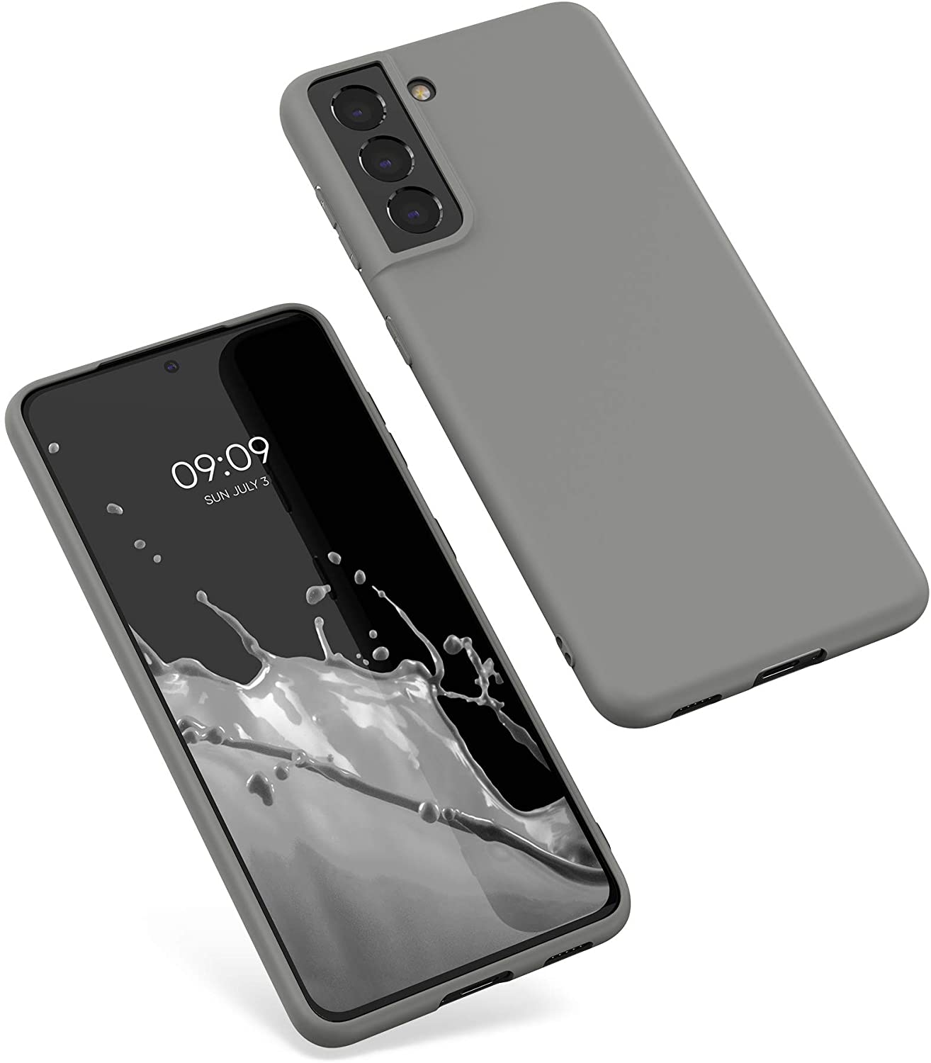 KW Samsung Galaxy S21 Θήκη Σιλικόνης TPU - Titanium Grey - 54055.155