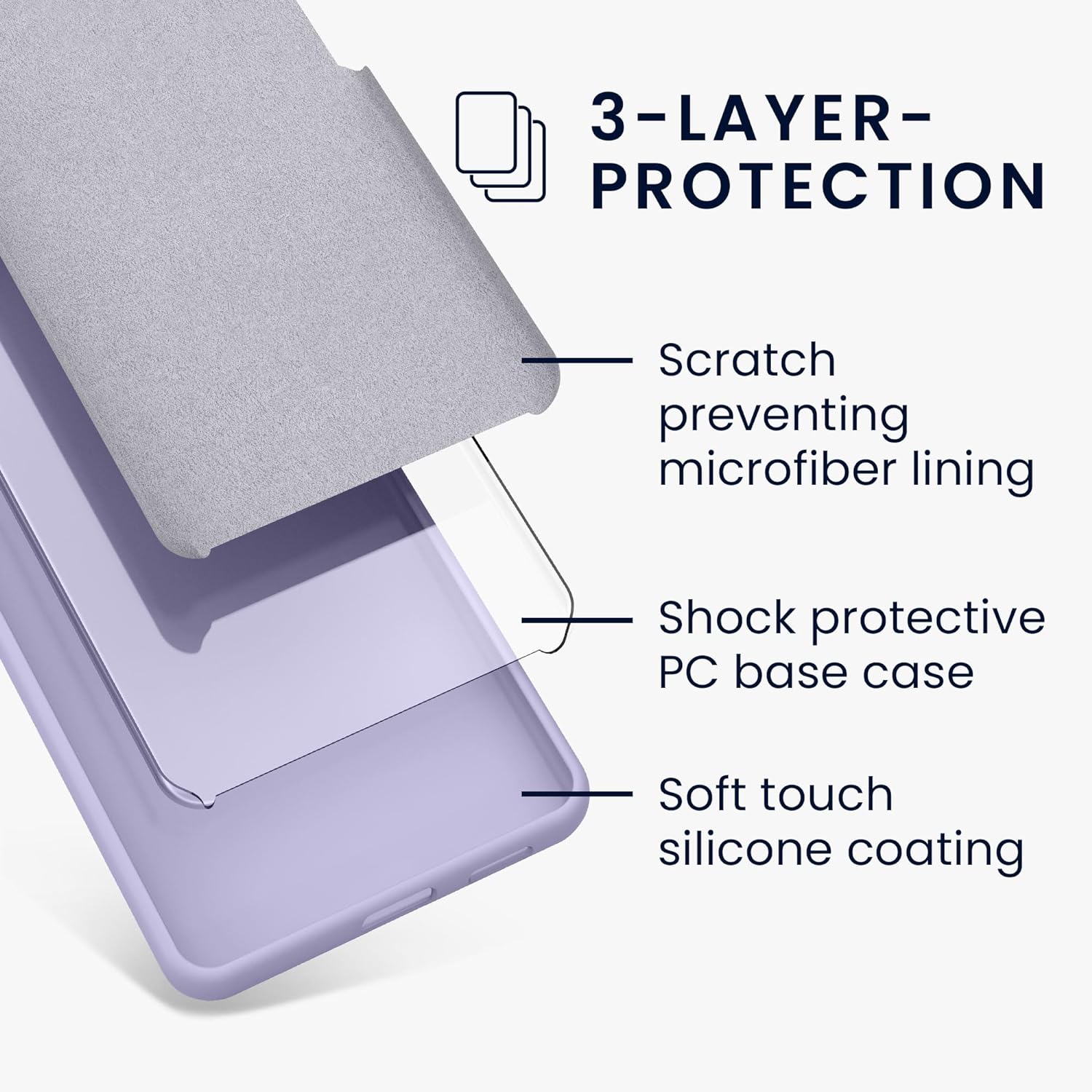 KW Samsung Galaxy S23 FE Θήκη Σιλικόνης Rubberized TPU - Lavender